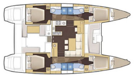 Catamaran Lagoon Lagoon 450 F Plan du bateau