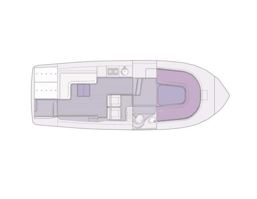 Houseboat Nidelv 28 Classic Softtop AK Boat layout
