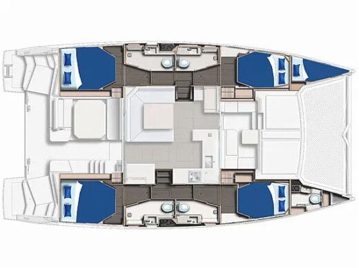 Catamaran  Sunsail 454L boat plan