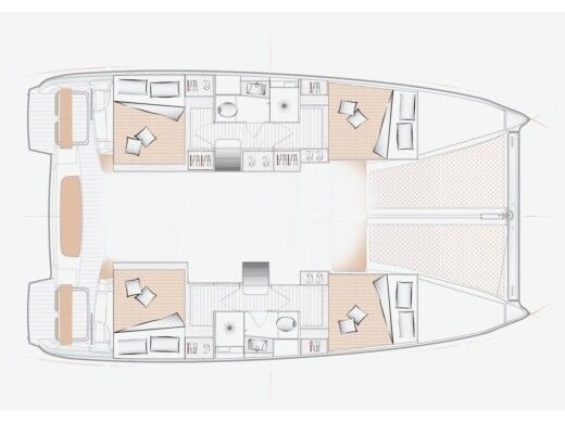 Catamaran  Excess 11 Boat layout