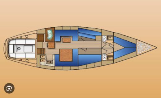 Sailboat Roc 129 Boat layout