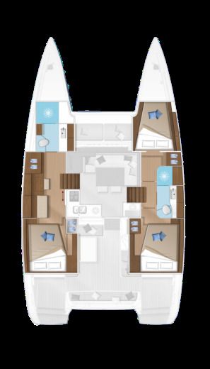 Catamaran  LAGOON 40 - 3 Cabines Boat layout