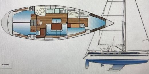 Sailboat Bavaria Bavaria 42 Cruiser Plattegrond van de boot