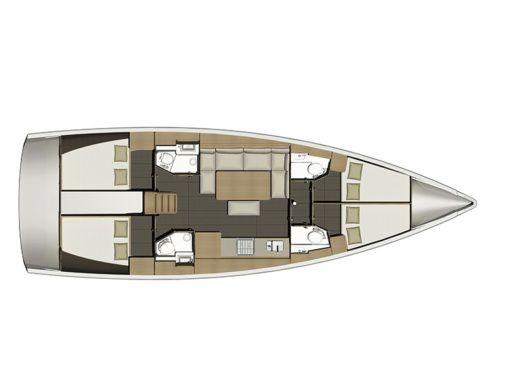 Sailboat Dufour Dufour 460 Grand Large Plan du bateau