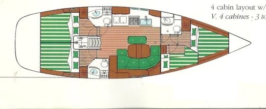 Sailboat Beneteau Oceanis 423 Clipper boat plan