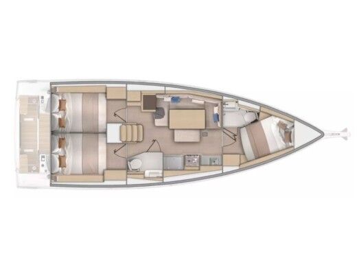 Sailboat  Oceanis 37.1 - 3 cab 2 wc Plano del barco