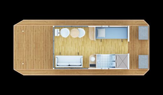 Houseboat Nautilus Hausboote Nautino mini 1 - führerscheinfrei Boot Grundriss