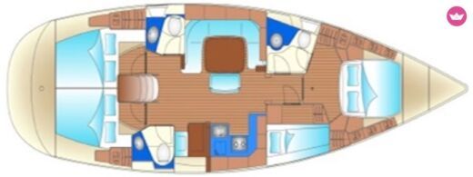 Sailboat Bavaria 49 Plano del barco