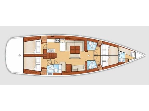 Sailboat Beneteau Oceanis 54 Boat design plan