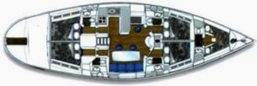 Sailboat Atlantic GR Atlantic 61 Plano del barco