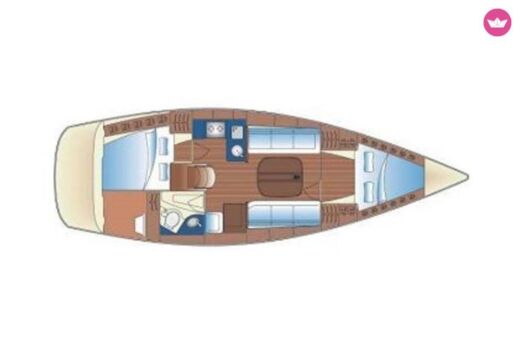 Sailboat Bavaria Bavaria 36 Cruiser Boot Grundriss