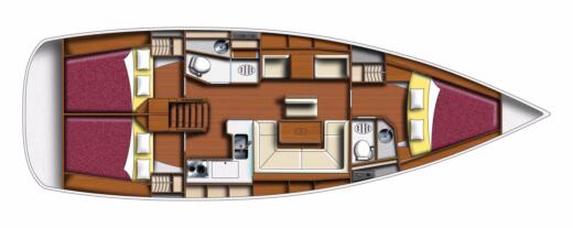 Sailboat Jeanneau Sun Odyssey 409 boat plan