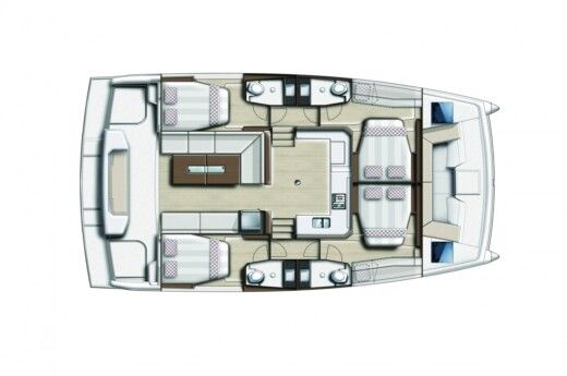 Catamaran Bali - Catana CATSPACE Plattegrond van de boot