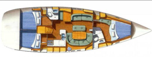 Sailboat Beneteau Oceanis 473 clipper Boat design plan