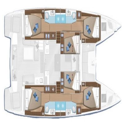 Catamaran  Lagoon 50 Planta da embarcação