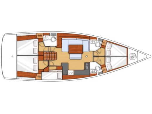 Sailboat  Oceanis 48 boat plan