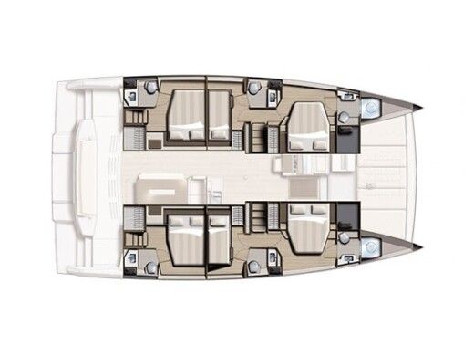 Catamaran Bali - Catana Bali 4.8 Plattegrond van de boot