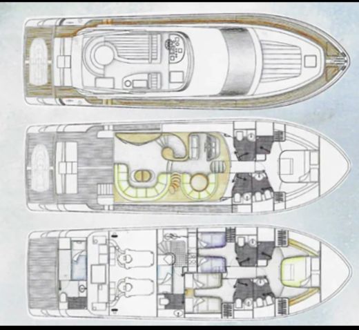 Motor Yacht UNIESSE 55 FLY Boat design plan