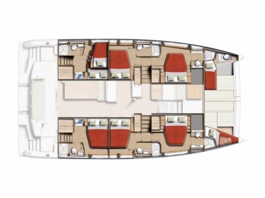 Catamaran Bali - Catana Bali 5.2 Infinity Plano del barco