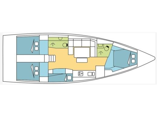 Sailboat Dufour Dufour 430 Boat layout