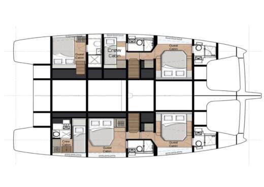 Catamaran Sunreef Sunreef 50 Boot Grundriss