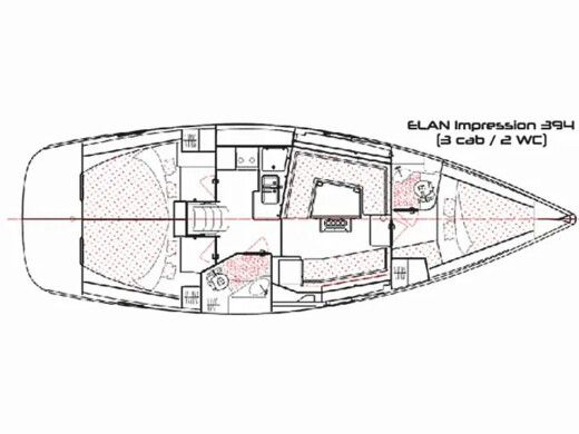 Sailboat  Elan Impression 394 Impression Thalia Boat design plan