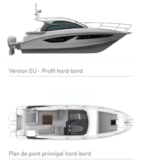 Motorboat Beneteau GRAN TURISMO 36 Plano del barco