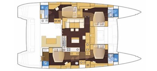 Catamaran Lagoon 56 boat plan