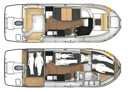 Houseboat Balt Yacht Suncamper 31 Plan du bateau