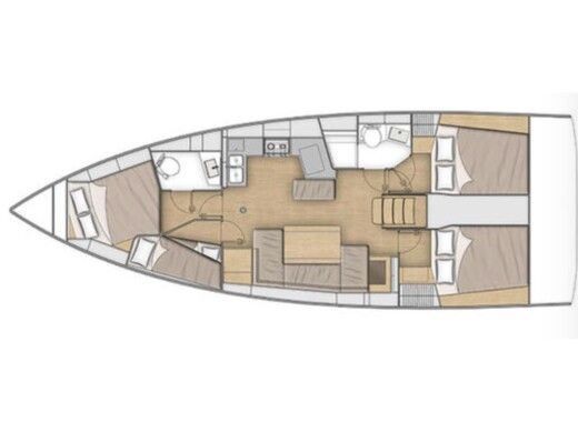 Sailboat Beneteau Oceanis 40.1 Boat layout