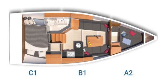 Sailboat Hanse Hanse 315 Plano del barco