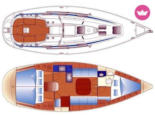 Sailboat Bavaria 36 Cruiser boat plan