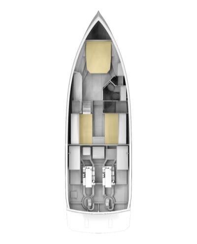 Motorboat Pardo Pardo 43 Boat layout