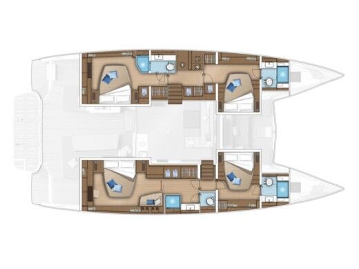 Catamaran  Lagoon 55 boat plan