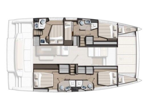 Catamaran  Bali 4.6 A/C & GEN & WM boat plan