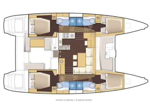 Catamaran LAGOON 450 Boat design plan