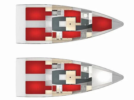 Sailboat  Pogo 36 Boat layout