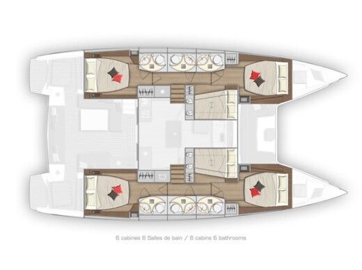 Catamaran Beneteau LAGOON 50 boat plan