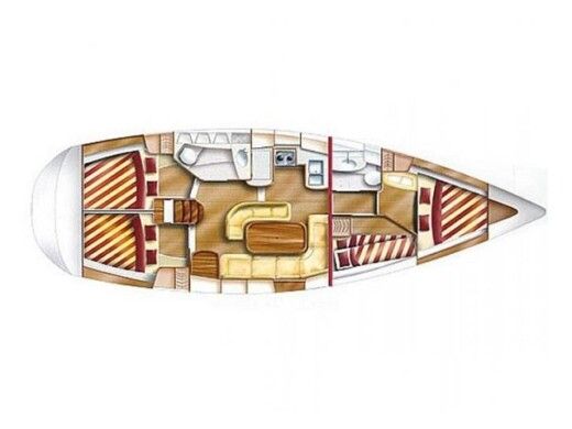 Sailboat DUFOUR Gib Sea 43 Plan du bateau