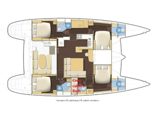Catamaran  Lagoon 500 Plan du bateau