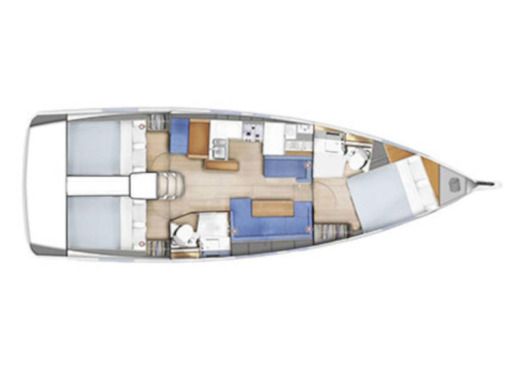 Sailboat JEANNEAU Sun Odyssey 410 Plano del barco