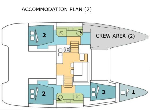 Catamaran Lagoon Lagoon 40 boat plan