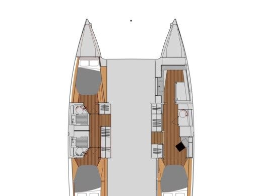 Catamaran  Fountaine Pajot Astrea 42  Plano del barco