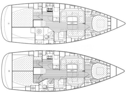 Sailboat Bavaria Vision 40 Boot Grundriss
