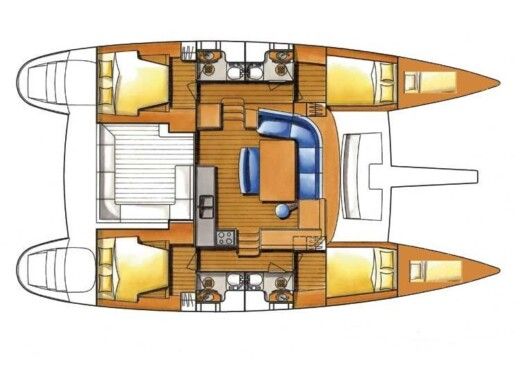 Catamaran LAGOON 450 S Plan du bateau