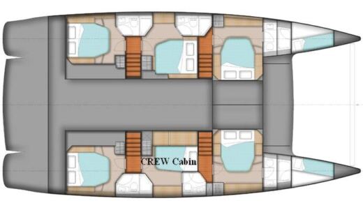 Catamaran Fountaine Pajot Sanya 57 Boot Grundriss