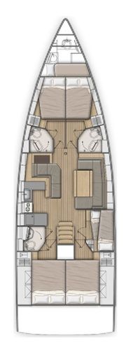 Sailboat Beneteau Oceanis 51.1 Plano del barco