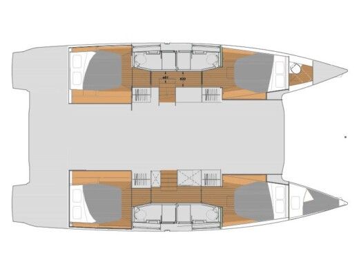 Catamaran Fountaine Pajot Elba 45 boat plan