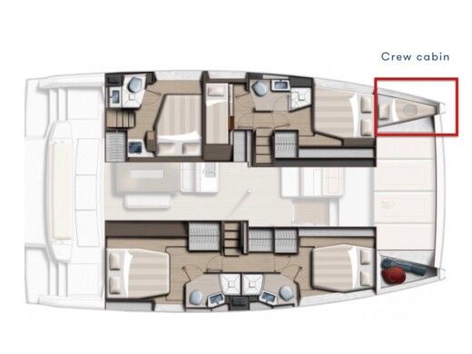 Catamaran Bali - Catana 4.6 (Gen+A/C+WM) Boat layout