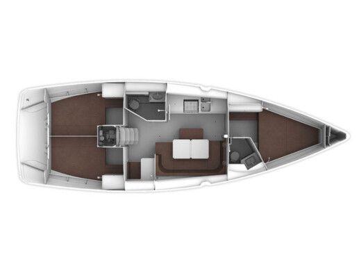 Sailboat BAVARIA CRUISER 41 Plattegrond van de boot